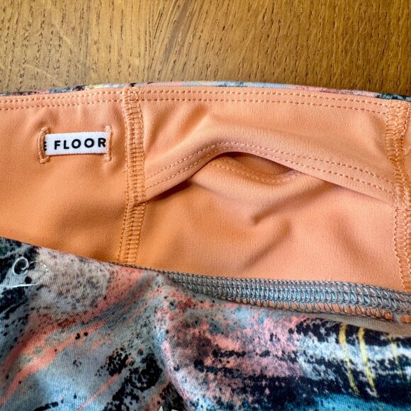 ATHLETA GIRL X SIMONE BILES Brushstroke Leggings Girls 7 S Gymnastics Abstract - Picture 5 of 7